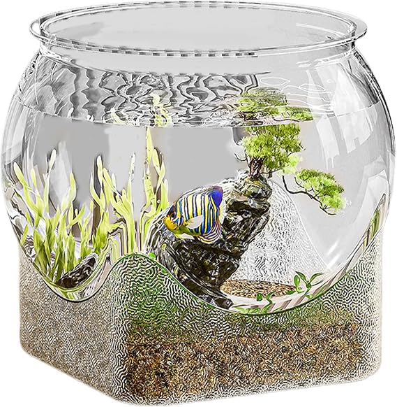 Fish Bowl Clear Betta Fish Aquarium Small Aquariums For Home Workplace Desktop Fish Tank Flower Vase Centerpiece