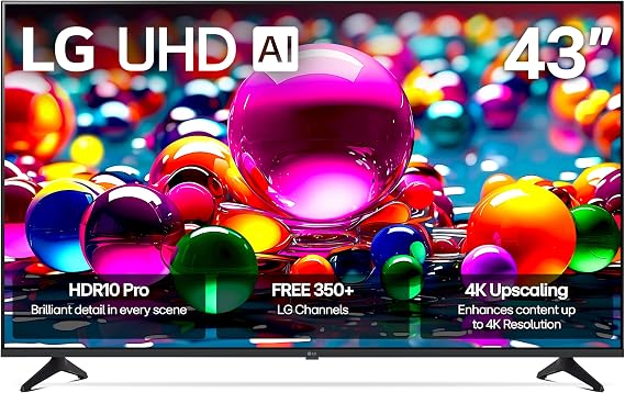 LG 43UA7700P 43 inch Class UA77 Series LED AI 4K Smart webOS TV (2025)
