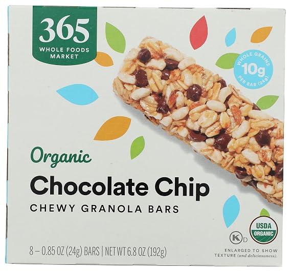 365 by Whole Foods Market, Organic Chocolate Chip Chewy Granola Bars, 8 Count