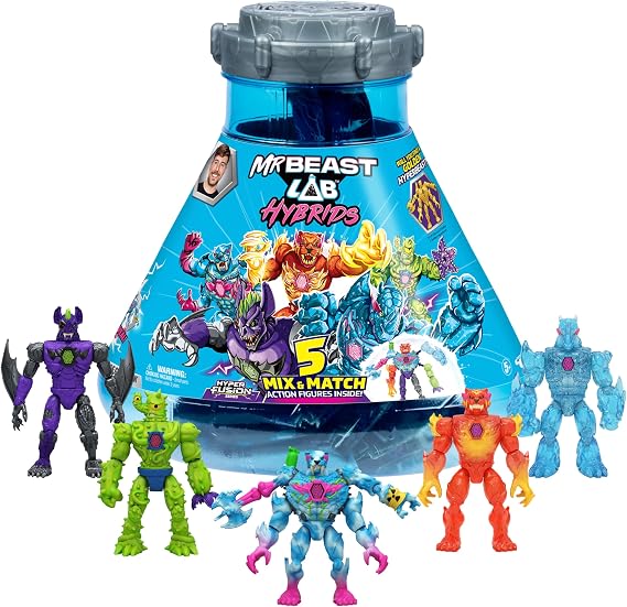 MrBeast Lab Hybrids Mega Pack, 5 Complete Buildable Figures