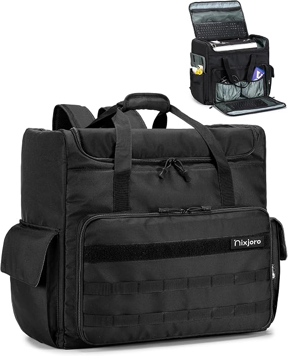 Computer Desktop Tower Large Carrying Case Compatible with ATX/M-ATX PC Travel Case for Computer Moving, Portable Gaming Backpack for Keyboard, Mouse and Accessories