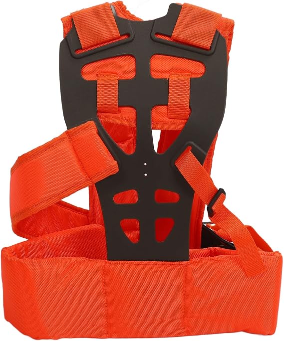 Trimmer Shoulder Strap, Adjustable Lawn Mower Strap, Weed Trimmer Harness with Comfort Padded Belt, Double Shoulder Strap for Trimmers, Garden Brushcutters, Strimmer Harness