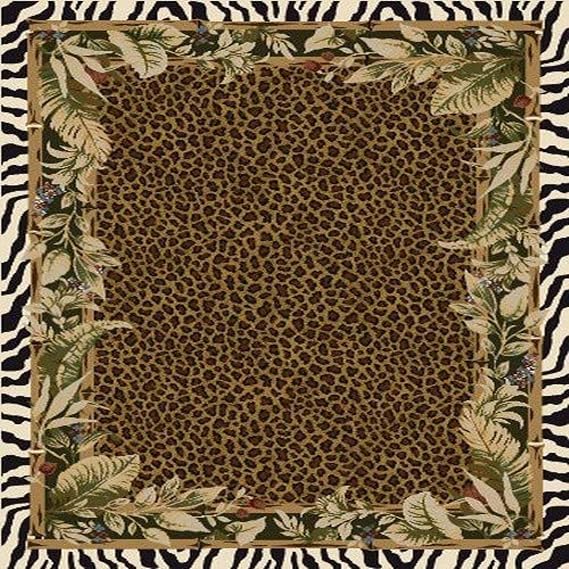 Milliken Signature Collection Jungle Safari Rectangle Area Rug, 2'8" x 3'10", Emerald