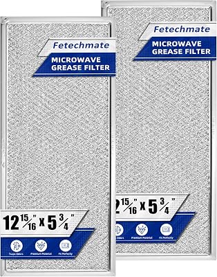 13 x 6 Microwave Filter Fits for Whirlpool Ge Microwaves W10208631A Microwave Grease Filter - Pack of 2