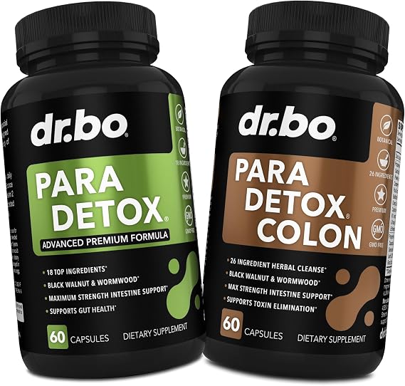 Colon Cleanse Pills & Body Detox - Intestinal Guard Cleanser for Stomach - Natural Colon Detox Flush Cleaner Supplement Complex Women Men Kids, Herbal Wormwood Black Walnut Clove - Gut Health Capsules