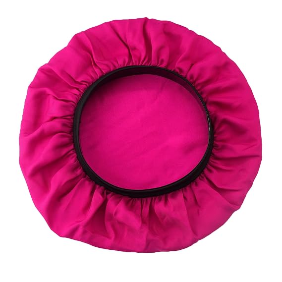 Firstline Firstline evolve fuchsia satin wide edge bonnet, Pink | Large Fit, Edge Control Headband, Breathable, For Textured Hair, Nighttime Use