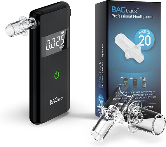 BACtrack Scout Breathalyzer & 20 Breathalyzer Mouthpieces