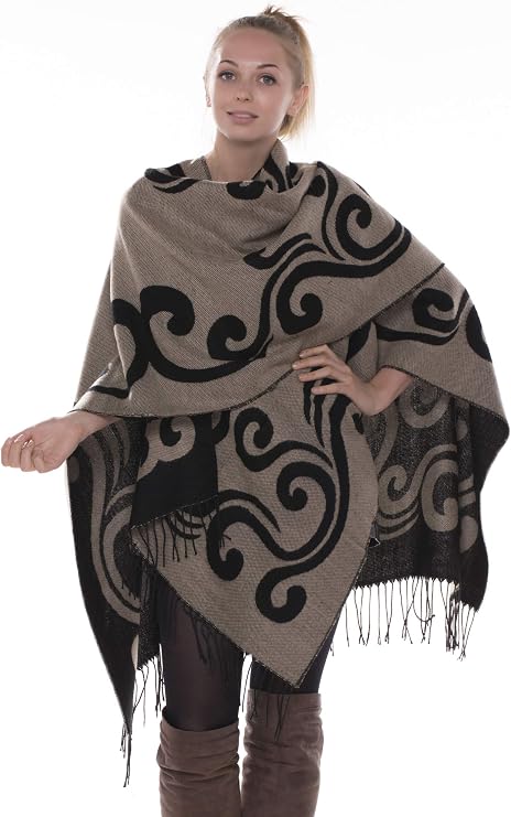 BSB LL Blanket Open Front Poncho Ruana Knit Cardigan Sweater Shawl Wrap Many Styles
