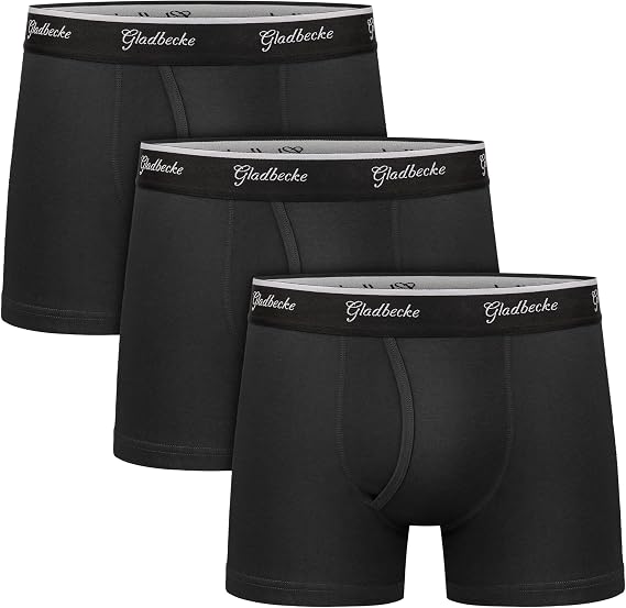 Mens Boxers Breathable Anti Chafe Boxers for Men with 3D Pouch & Front Fly - Moisture Wicking Mens Underwear Boxer Shorts Men Pack of 3