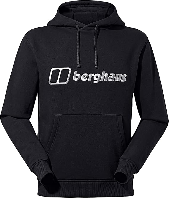Berghaus Men's Logo Pullover Hoodie, Added Warmth, Extra Comfortable Fleece Jacket (Pack of 1)