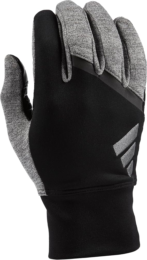 adidas Winter Performance VELOCITY Running Reflective Gloves, Black/Gray