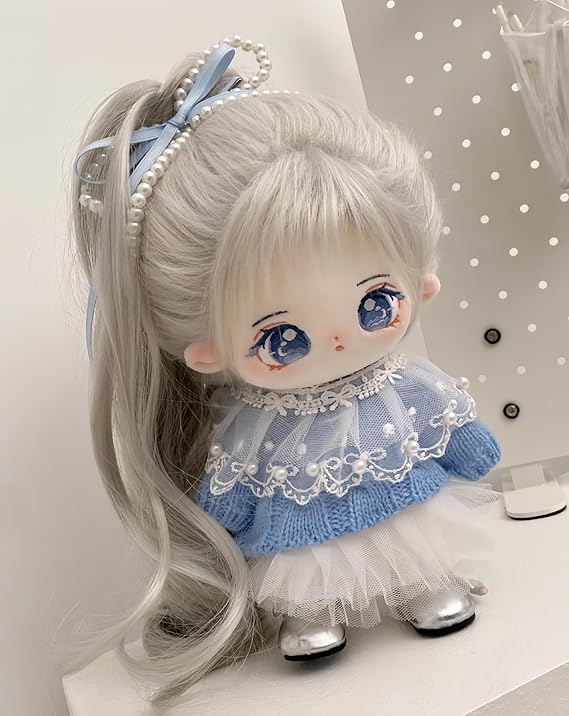 20cm Plush Doll with Skeleton,Cute Anime Cotton Dolls,8 inch,Kawaii Dress up Collection Gift (C)