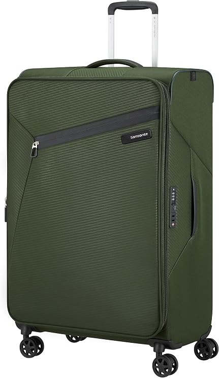 Samsonite Litebeam - Spinner L, Expandable Suitcase, 77 cm, 103/111 L, Green (Climbing Ivy)