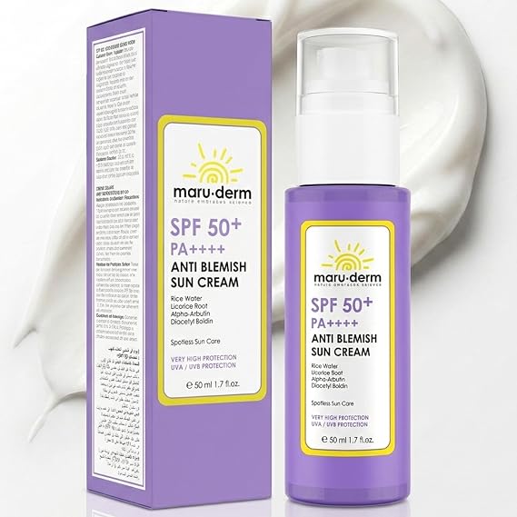 Maruderm Leke Karşıtı Güneş Kremi SPF 50+ PA++++ – Yeni Nesil Kore Filtreli, Alfa-Arbutin & Niasinamid İçerikli, Leke Görünümüne Karşı Güneş Koruyucu, 50 ML