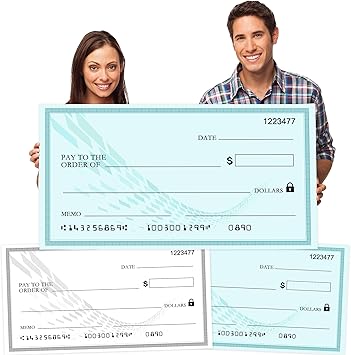 Big Checks for Presentations - Huge 30x16 Inch Fake Check for Awards & Donations - Reusable & Perfect for Events