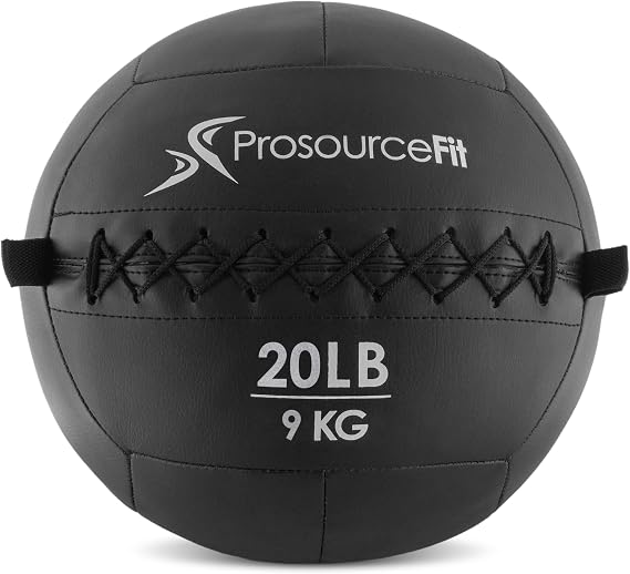 ProSource Soft Medicine Balls for CrossFit Wall Ball  Body Dynamic Exercises, Color-Coded Weights: 6, 8, 10, 14, 20, 25 lb.