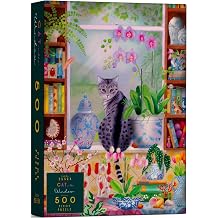 Elena Essex 500 Piece Puzzle for Adults - Cat in the Window / A3 poster included/cat puzzle for adults/relaxing large piece puzzle for adults/size 61x46cm