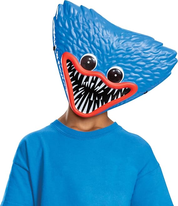 Disguise Huggy Wuggy Mask, Official Huggy Wuggy Half Mask Costume Accessory