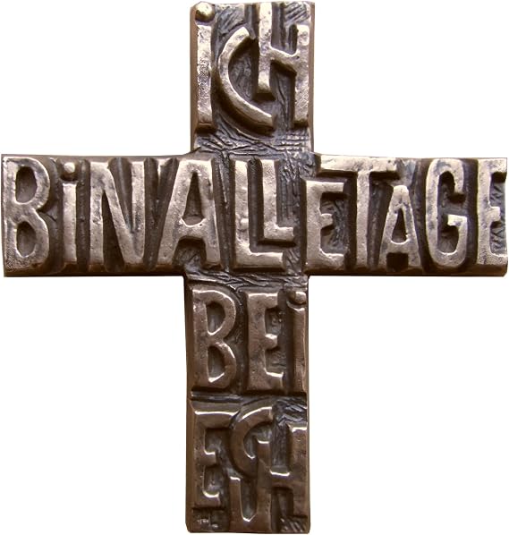 Wild Bronze Cross Bronze Cross I Am All Days with You 12 cm x 11 cm