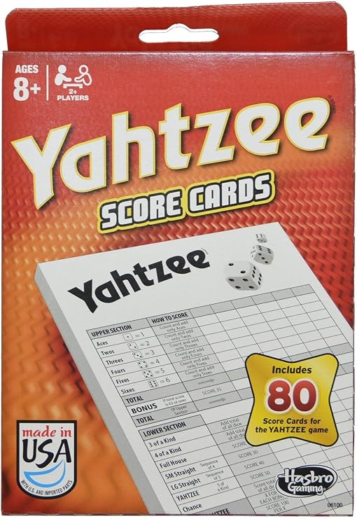 80-Sheet Yahtzee Score Cards - 2 Pack