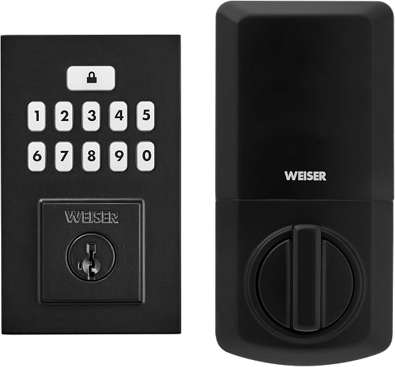 SmartCode Electronic Keypad Deadbolt - Matte Black