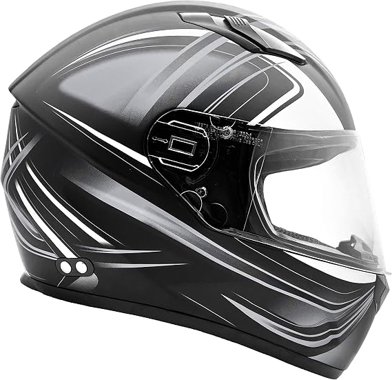 Typhoon Adult Full Face Motorcycle Helmet w/Drop Down Sun Shield DOT Certified