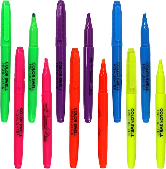 Color Swell Multi-Color Bulk Highlighters 12 Pack