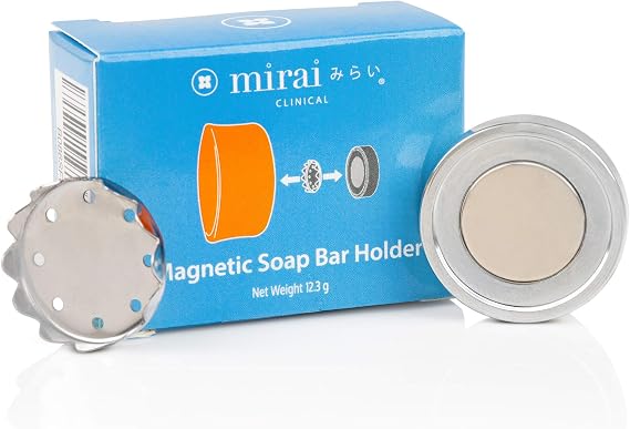 Mirai Clinical Magnetic Soap Holder, Stainless Steel, Wall Mount Soap Tray