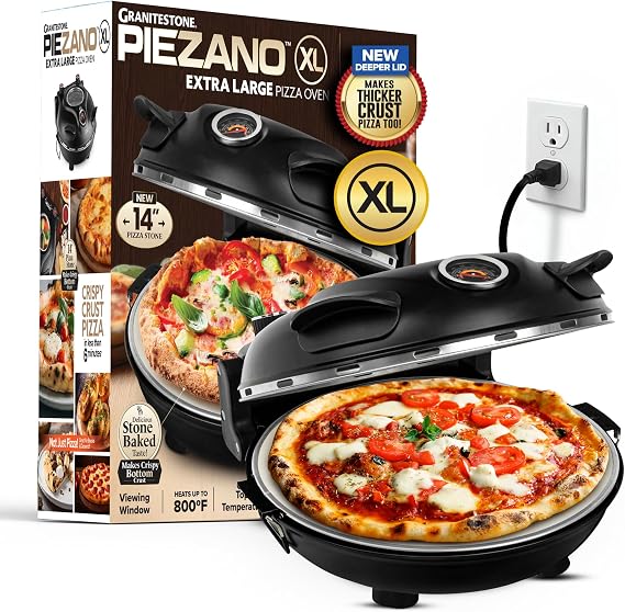 PIEZANO XL 14" Electric Pizza Oven Indoor Countertop Pizza Maker