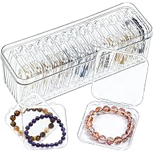 ZEXALOR Clear Jewelry Organizer Box, Plastic Jewelry Organizer Holder with 15 Portable Jewelry Cases, Travel Jewelry Storage for Earrings Rings Necklaces Brooch (1Box+15Cases)
