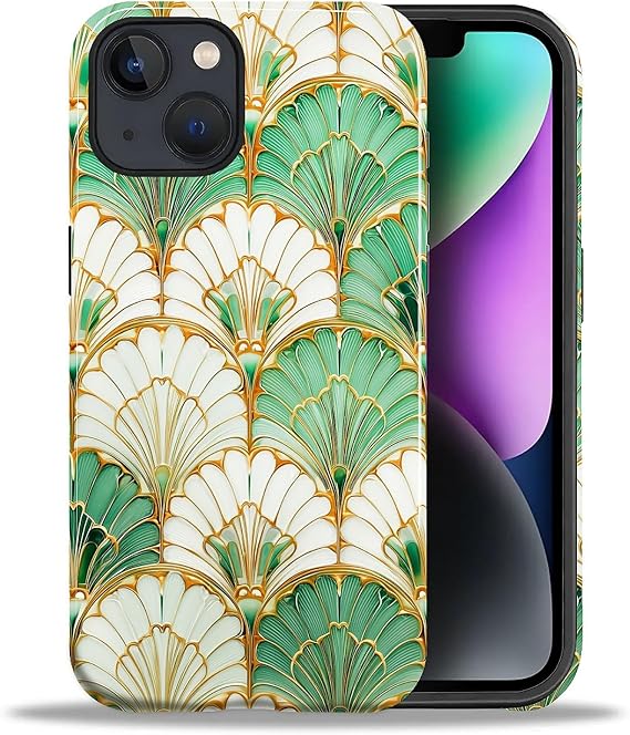 for iPhone 14 Plus Case,Featuring A Mixed Two-Layer Protective Hard Shell Design with Bright Patterns,Noble Bright Shell.