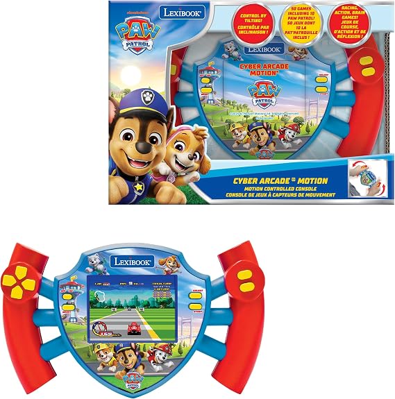 Lexibook, Paw Patrol Cyber Arcade Console, JL3180PA | 50 games, Colour LCD screen, Battery powered