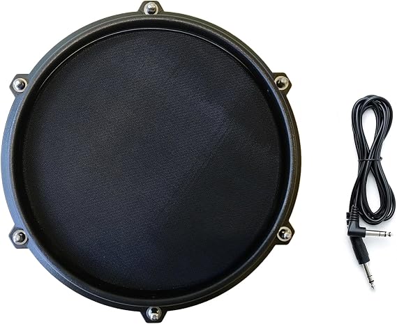 Alesis Turbo/Nitro Express 8 Inch Single-Zone Mesh Tom Pad and Silverline Audio 10ft Trigger Cable Bundle (No Mount, Pad only)