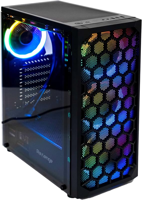 X-Drive 4 Mesh Panels with RGB Fan Transparent Tempered Glass Gaming Player Computer Case (0, Watt)