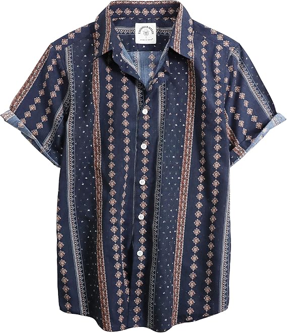 Dubinik Hawaiian Shirt for Men Tropical Beach Shirt Mens Short Sleeve Button Down Shirts Aloha Shirt Print Casual Cool