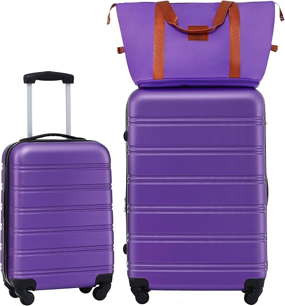 GOWE Hardshell Luggage Sets 2Pcs + Bag Spinner Suitcase with TSA Lock Lightweight 20" + 28"