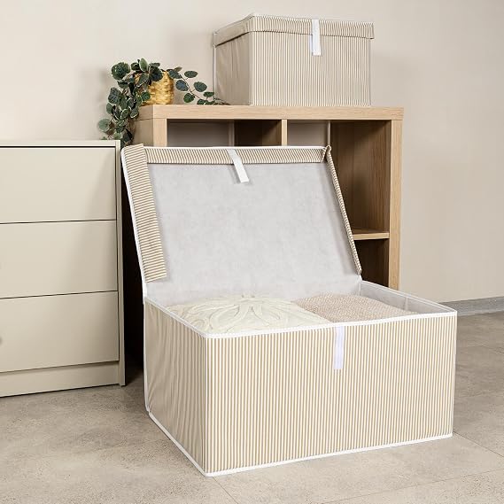 Market Gate Multi-Purpose Organizer Crate Type Box Hurch Organizer with Lid (60 x 40 x 30, Brown)