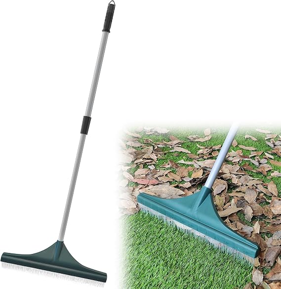 SOYUS Artificial Turf Rake Carpet Rake for Garden Lawn Leaf Removal