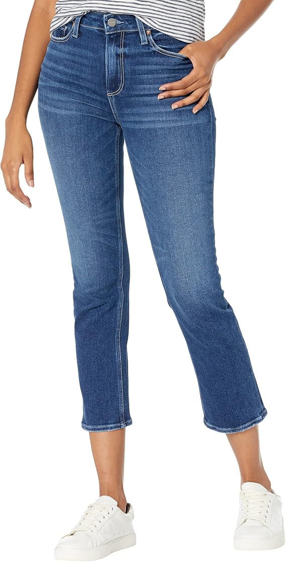 Paige Womens Cindy Transcend Vintage High Rise Cropped Straight Leg JeanJeans