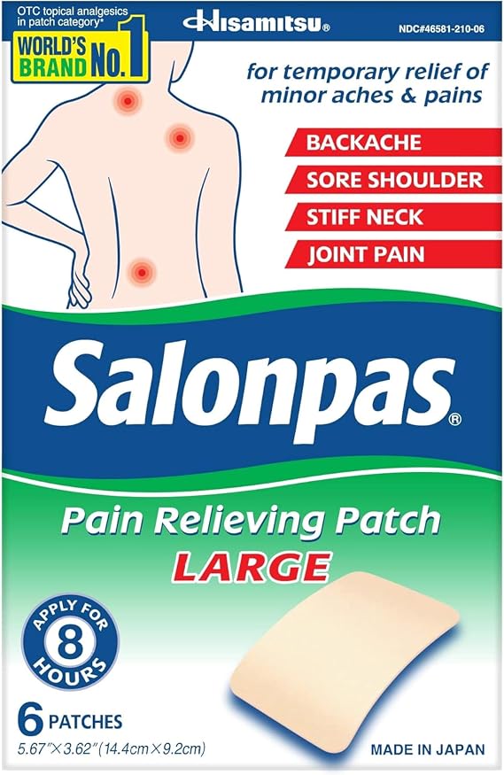SALONPAS Large Pain Relief Patches - 6 Patches