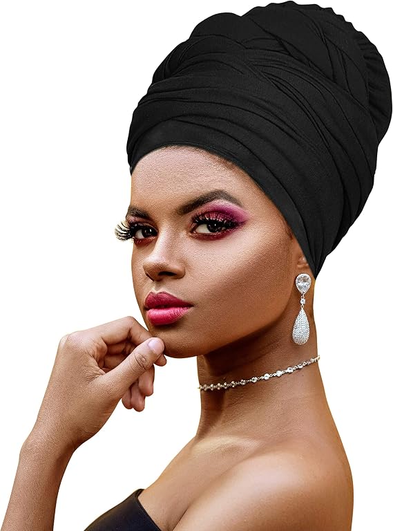 Ankara African Print Soft Headwraps Headband Long Hair Head Wrap Scarf Turban Tie Jersey Knit African head wraps