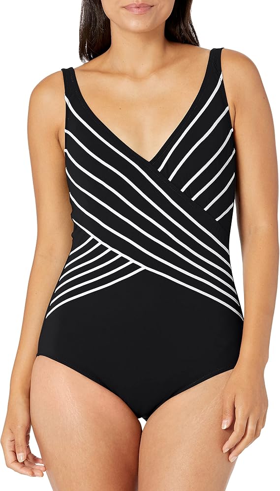 Gottex Women's Piped Surplice One Piece Swimsuit
