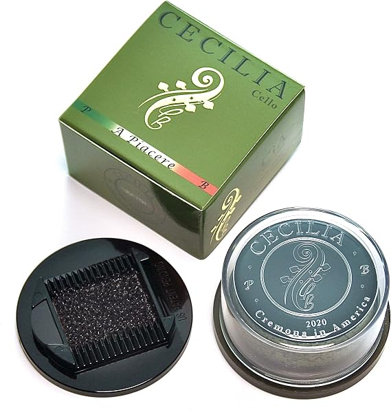 CECILIA A Piacere Rosin for Cello, Rosin Specially Formulated Cello Rosin for Cello Bows with Included Rosin Spreader (Full Cake)