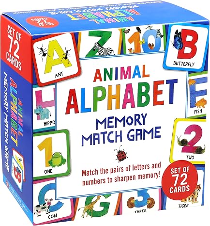 Animal Alphabet Memory Match Game (Set of 72 cards)