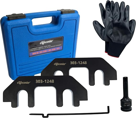 Camshaft Holding Tool Kits with Tension Tool in Portable Case, Timing Alignment Holder Tool Compatible with Ford 3.5L & 3.7L 4V Engines, 3.5