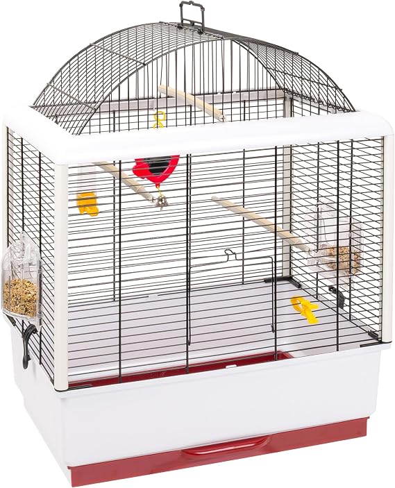 Ferplast Including birdcage, budgie cage, exotic cage, bird toy, birdseed container, bird sealing bars, black, 50 x 30 x y 64 cm. [Energy Class A+]