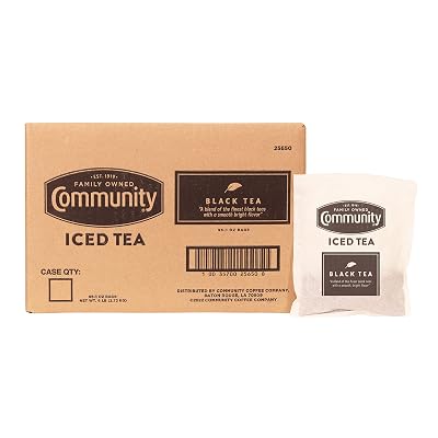 Community Coffee Pre-Measured Iced Tea, Black Tea Filter Pack, 1 Ounce, 96 count