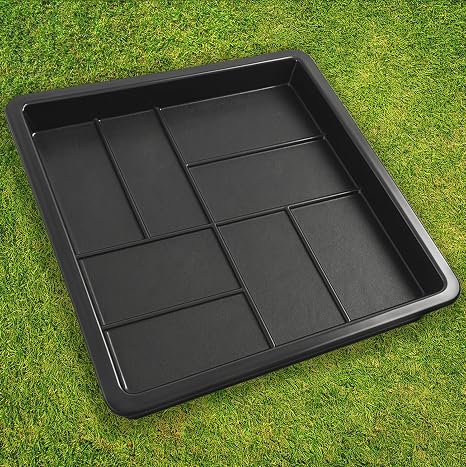 1 pcs Plastic Mold Concrete Parquet Patio Paving Mold - Large Reusable Beautiful Pathmaker Precast Concrete Molds and Forms Stampcrete for Walkways