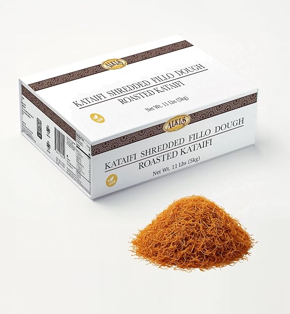Kataifi, Kataifi Shredded Fillo Dough, Roasted Kataifi, Dubai Chocolate Ingredients, 11 lb.(5 kg)