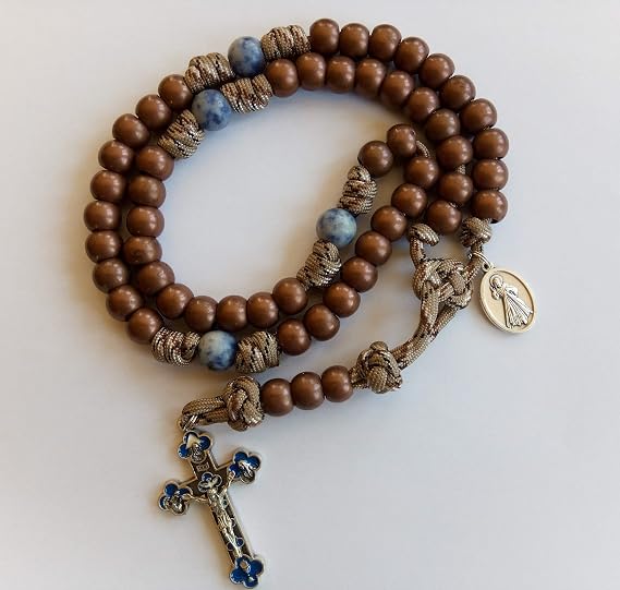 Living Water Paracord Rosary - Natural Stone Our Father Beads